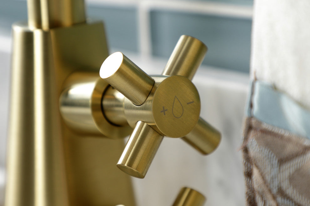Kingston Brass KS2267DX Two-Handle Single-Hole Bathroom Faucet, Push Pop-Up