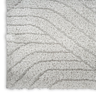 Calvin Klein Surfaces 2' x 3' Silver Grey Shag Indoor Area Rug