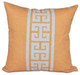 Key Stripe, Stripe Print Outdoor Pillow, Yellow, 18"x18"