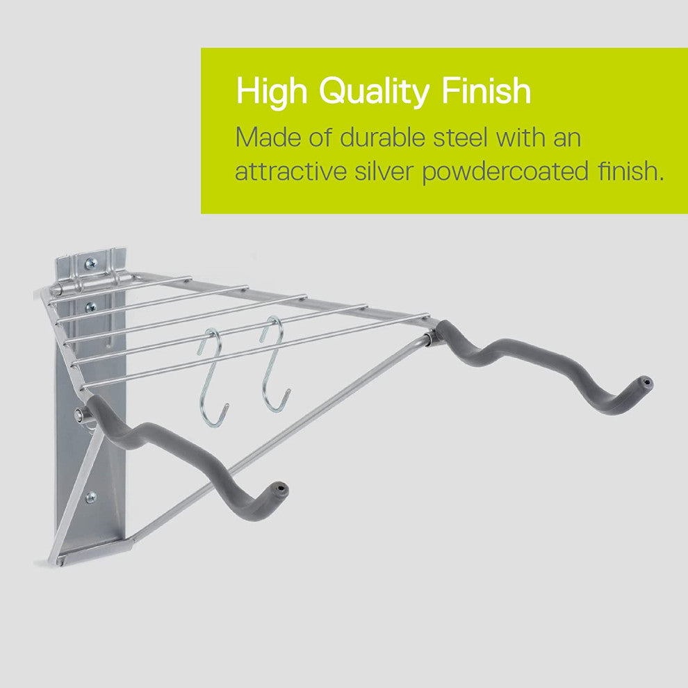 Two Bike Wall Mount Rack w/ Shelf