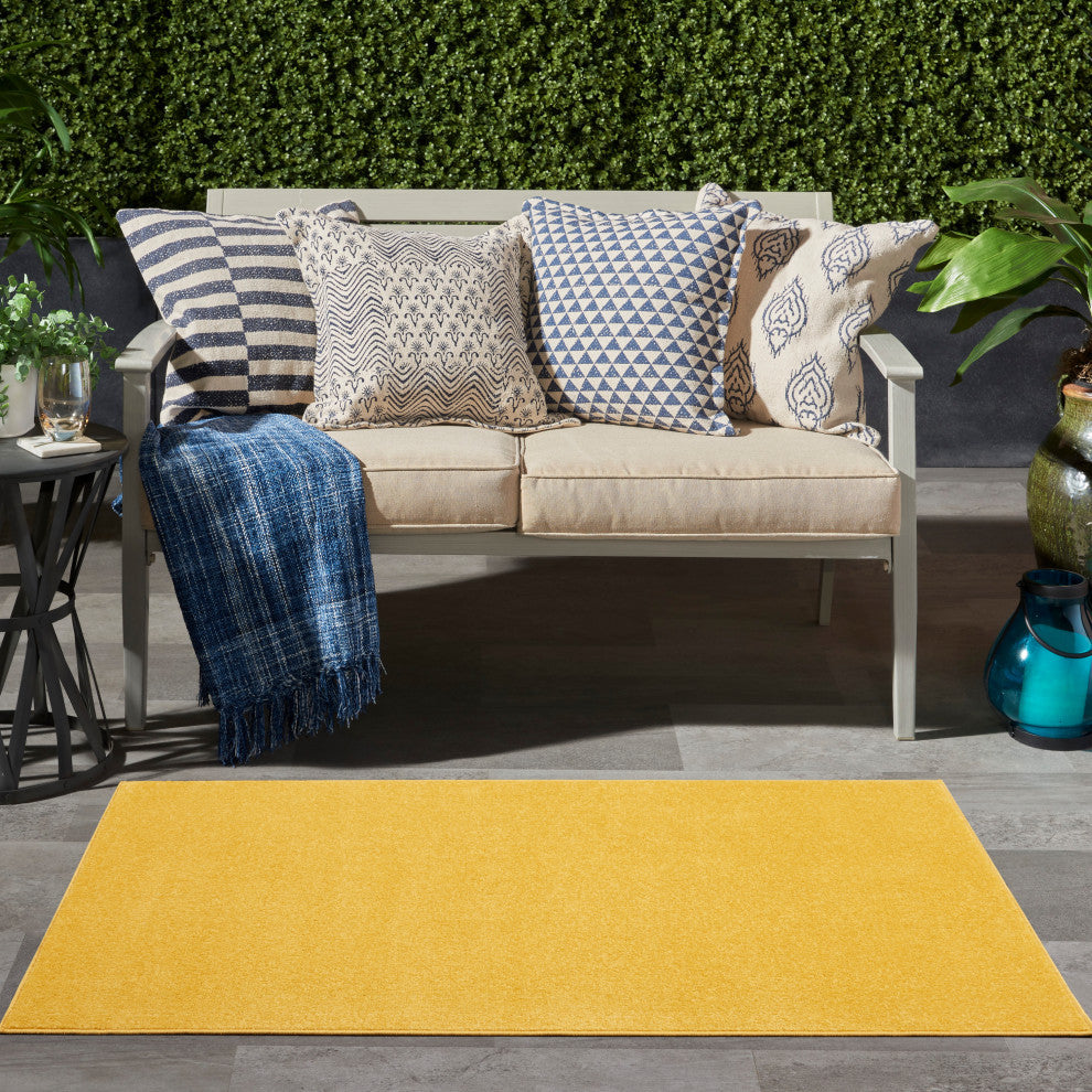 Nourison Essentials 3' x 5' Yellow Outdoor Area Rug