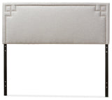 Geneva Modern Grayish Beige Fabric Upholstered King Size Headboard