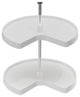 Dowell Lazy Susan Kidney Shape, 2 Tier, White, 24"