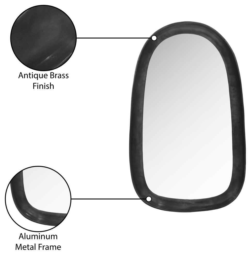 Auberge Mirror, Black, Oval Shape