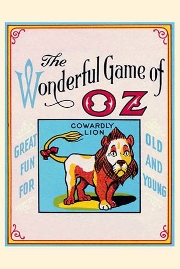 The Wonderful Game of Oz - Cowardly Lion- Framed Paper Poster 20" x 30"