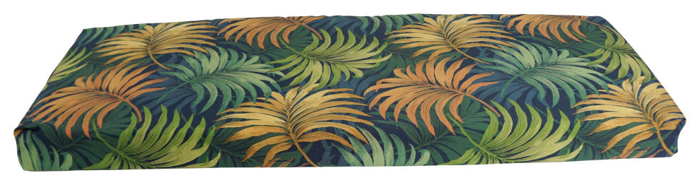 54"X19" Patterned Outdoor Spun Polyester Bench Cushion, Laperta Monsoon