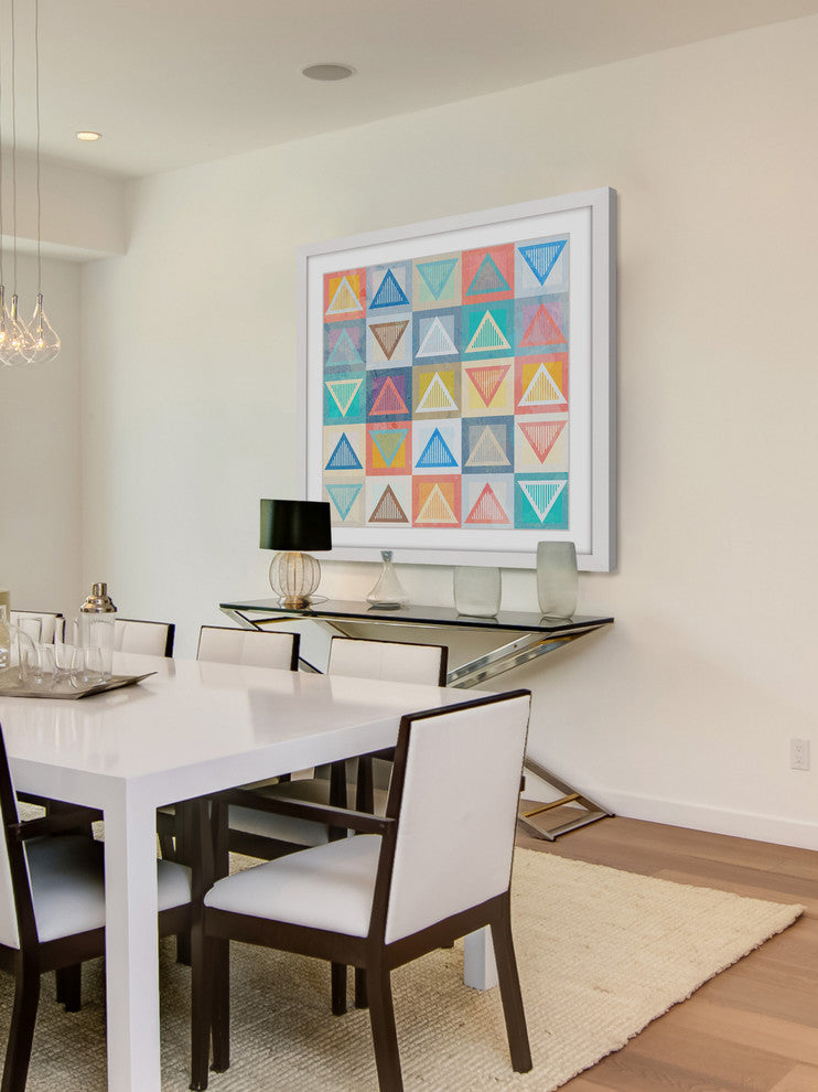 "Chalk Triangles" Framed Art Print