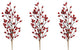 24"H Faux Red Berry Spray Christmas Decor