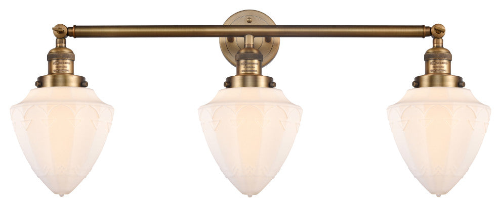 Innovations 205-BB-G661-7-LED 3 Light Bath Vanity Light, Brushed Brass