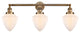 Innovations 205-BB-G661-7-LED 3 Light Bath Vanity Light, Brushed Brass