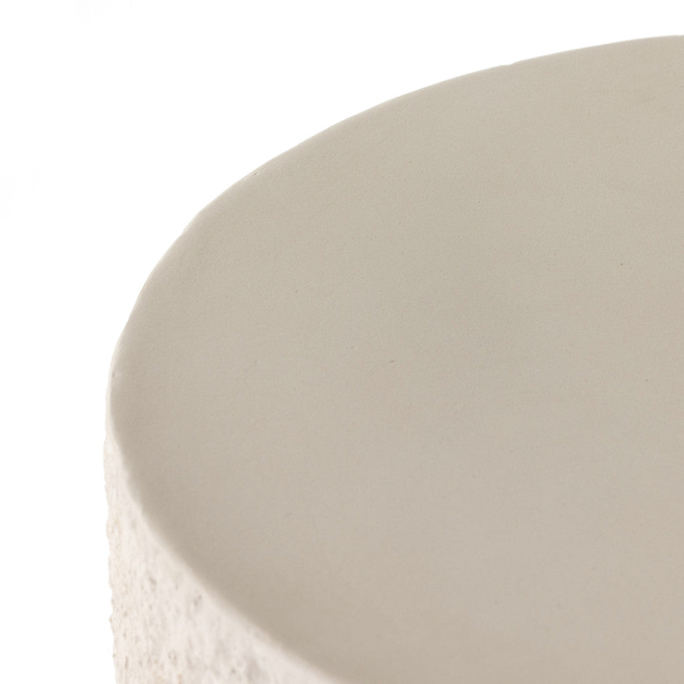 Kember Outdoor End Table-Blanc White