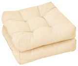 Costway 2PCS 21'' x 21'' Patio Chair Seat Cushion Pads Indoor/Outdoor Beige