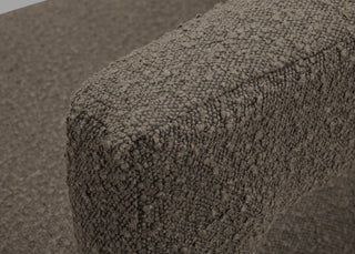 Athena Boucle Fabric Upholstered Bench, Brown, Boucle Fabric