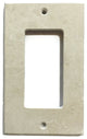 Travertine Switch Wall Plates Covers - Honed (Matte), Ivory, 1 Rocker