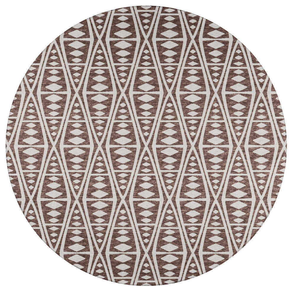 Indoor/Outdoor Sedona SN6 Coffee Machine Washable 10' x 10' Round Rug