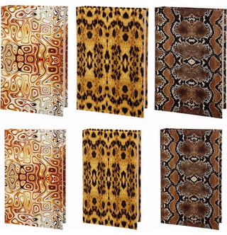 Benzara BM150832 Animal Print Book Boxes-Set of 6, Multicolor