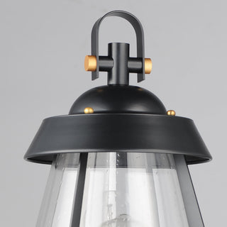 Maxim 30629 Mariner 20" Tall Post Light - Black / Antique Brass
