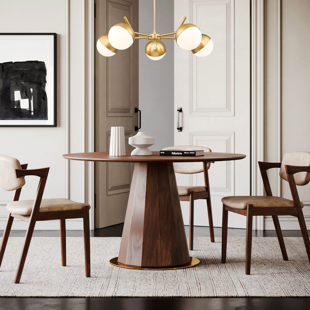 Z-Lite 7517-5 Realm Sphere 5 Light 32"W Chandelier - Modern Gold