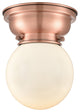 Innovations 623-1F-AC-G201-6-LED 1-Light Flush Mount, Antique Copper