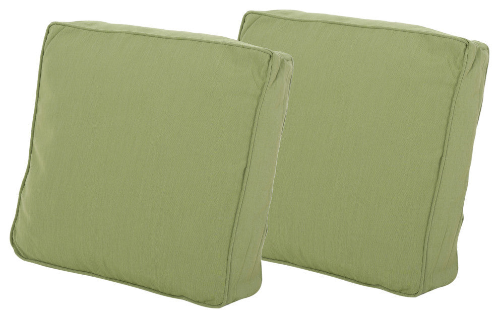 Luvan Coast Outdoor Square Water Resistant 18" Throw Pillows, Set of 2, Green