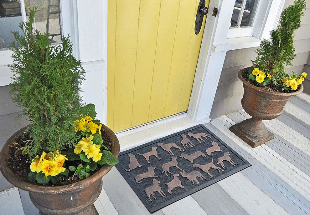 A1HC First Impression Dogs Rubber Doormat, 18"x30"