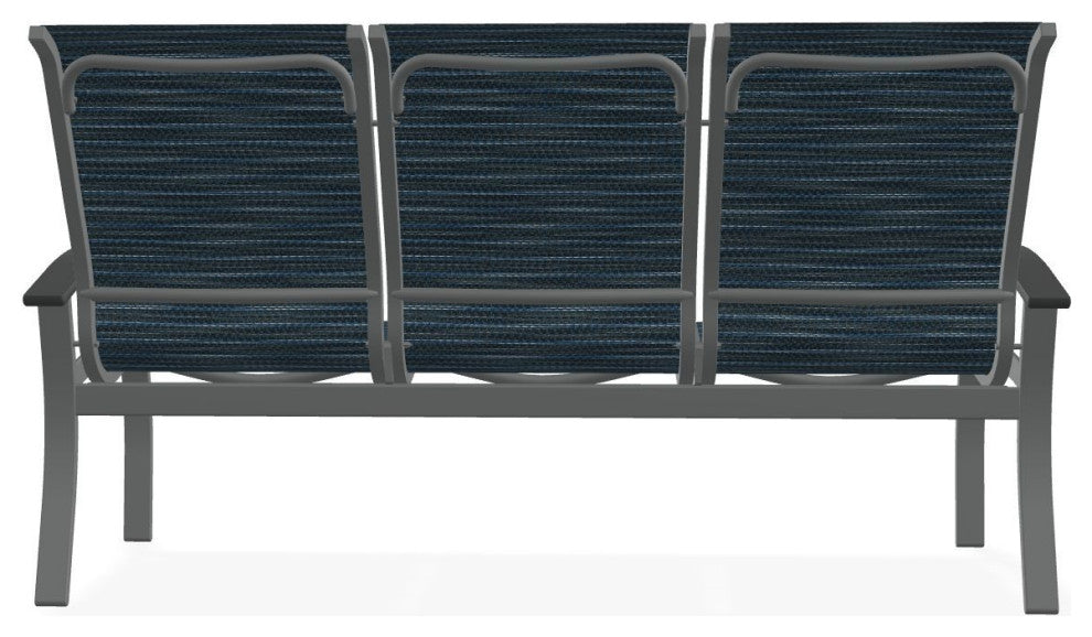 Belle Isle Sling 3-Seat Outdoor Sofa, Nimbus Ocean/Graphite