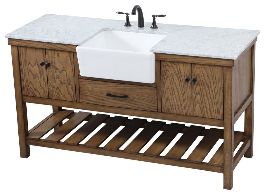Home Living 22" Farmhouse Driftwood-Light Bathroom Vanity