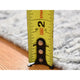 Light Gray Jacquard Hand Loomed Modern Design Textured Wool Rug, 1'10"x2'0"