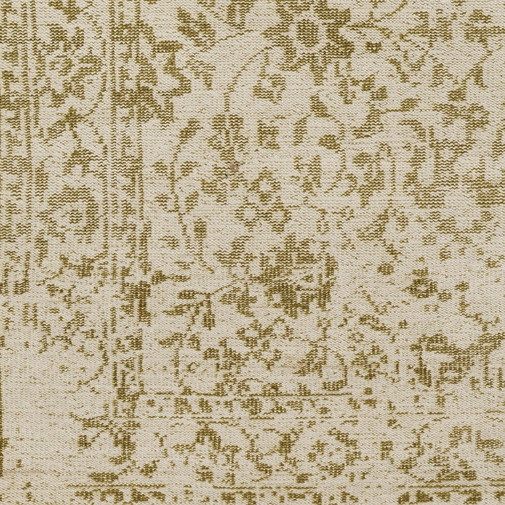 Hoboken Traditional Olive, Khaki Area Rug, 2'x3'