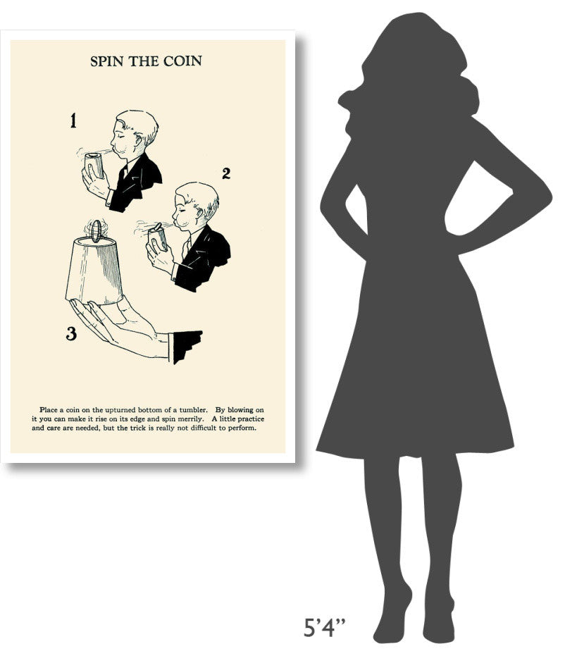 "Spin The Coin" Digital Paper Print by Retromagic, 31"x46"