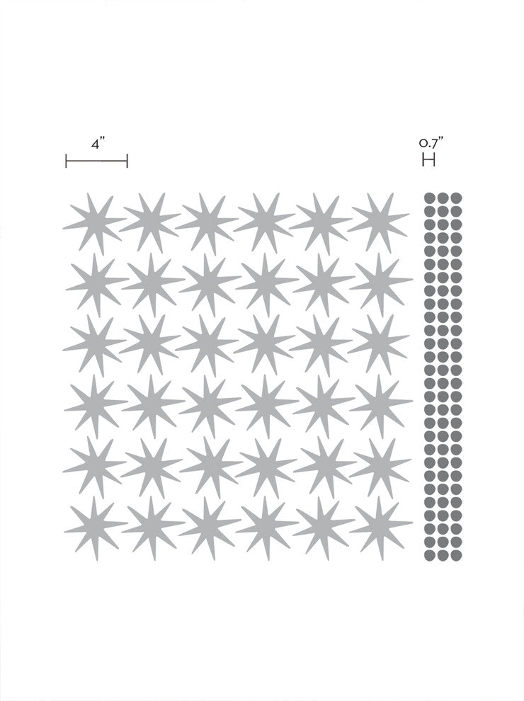 Star Dot Wall Decal, Scheme A