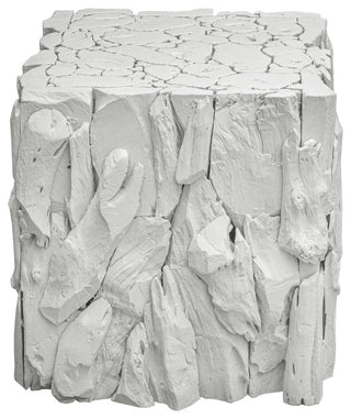 Uttermost Teak Root White Bunching Cube