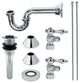 Kingston Brass Plumbing Sink Trim Kitchen With Drain and P Trap, Polished Chrome
