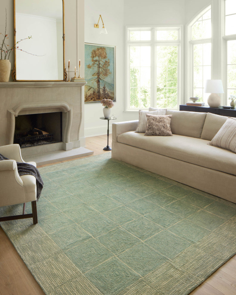 Chris Loves Julia x Loloi Francis Green / Natural 2'-0" x 5'-0" Accent Rug