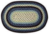 Blueberry, Cream Braided Rug, 20"X30" Oval