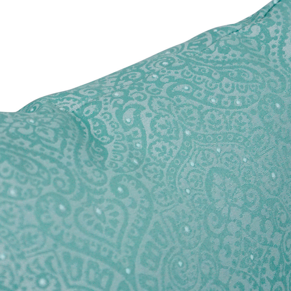 17" Jacquard Throw Pillows With Inserts, Set of 4, Mabul Seaglass