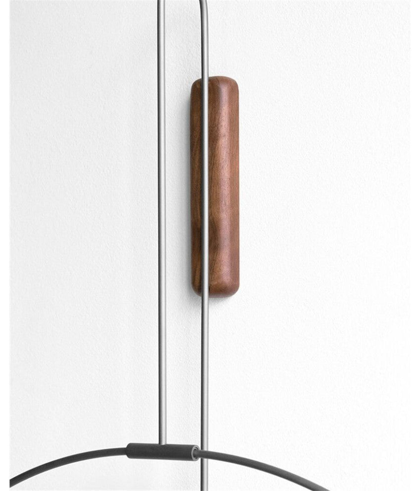 Nomon Daro T Clock | Graphite Finished Box and Ring, Hands In Walnut Wood