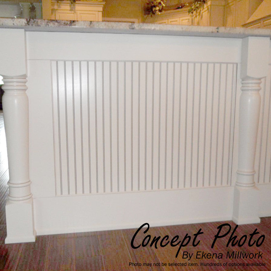 Richmond Fluted Cabinet Column (Top Block: 6 1/8", Bottom Block: 7 1/8"), Cherry