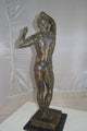 The Bronze Age Male bronze statue by Rodin replica -  Size: 12"L x 12"W x 36"H