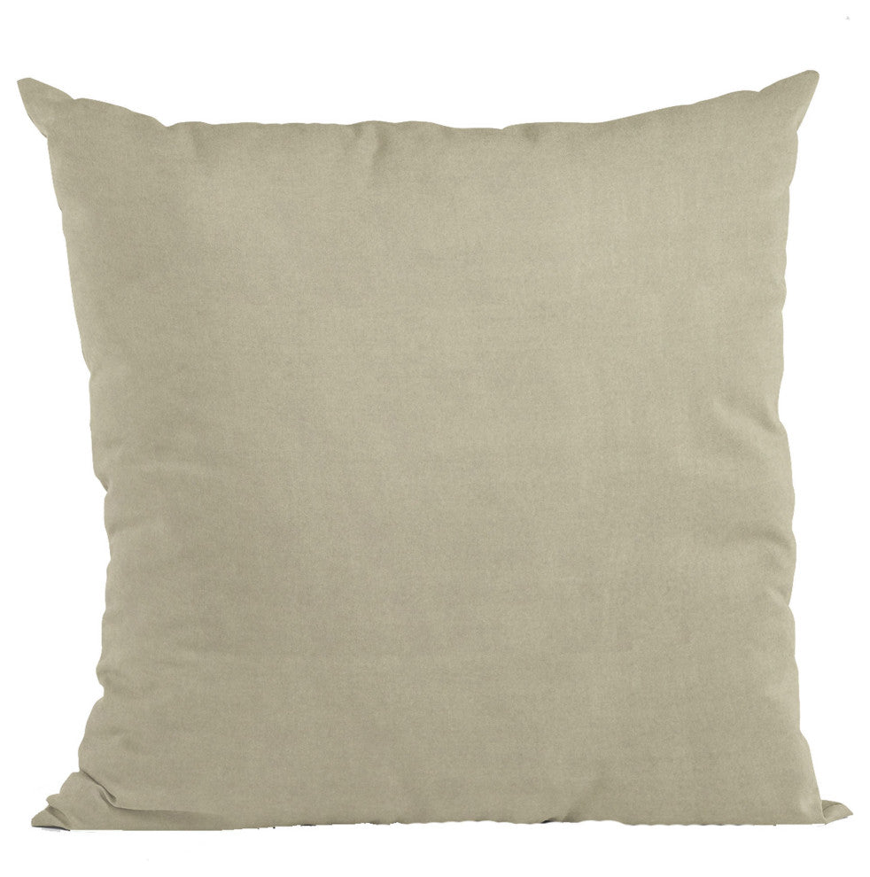 Oyster Solid Shiny Velvet Luxury Throw Pillow, Double sided 22"x22"