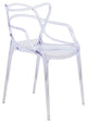 LeisureMod Milan Modern Wire Design Chair Clear