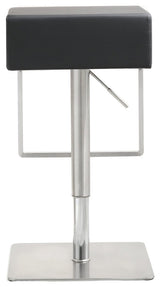 TOV Furniture Seville Black Stainless Adjustable Barstool