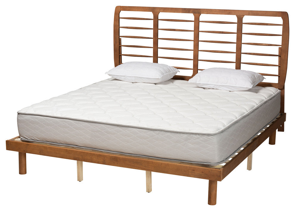 Micah Ash Walnut Platform Bed, King