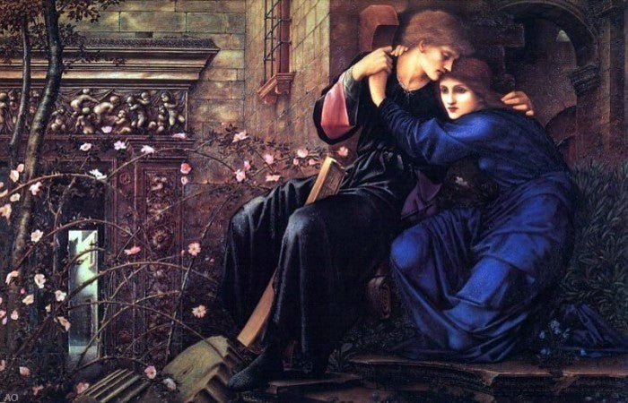 Sir Edward Burne-Jones Love Among the Ruins, Gallery Wrapped Canvas, 18"x27"