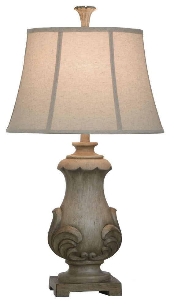 Chrysta Cream | Traditional Resin Base Table Lamp