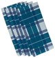 Big Bad Plaid Geometric Print Napkin, Teal, Set of 4