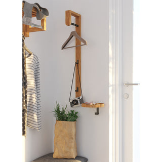 Wooden Entryway Wall Mounted Coat Rack