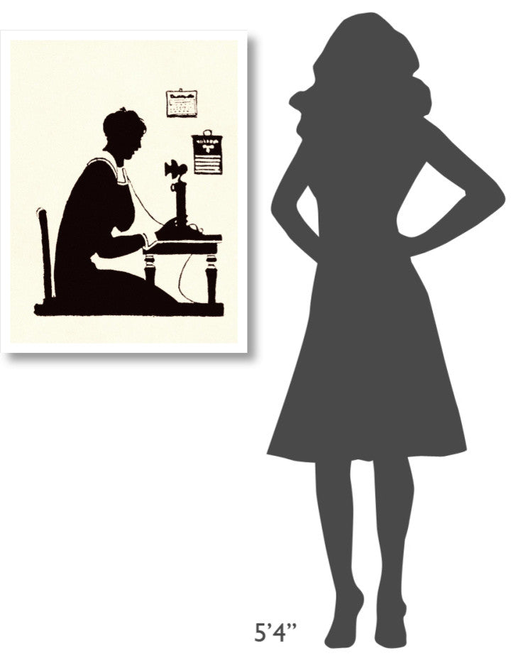 "Homemaker Makes a Phone Call" Digital Paper Print by Maxfield Parrish, 26"x34"