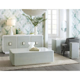 Melange Atlantis Glass Top Cocktail Table in White by Hooker Furniture