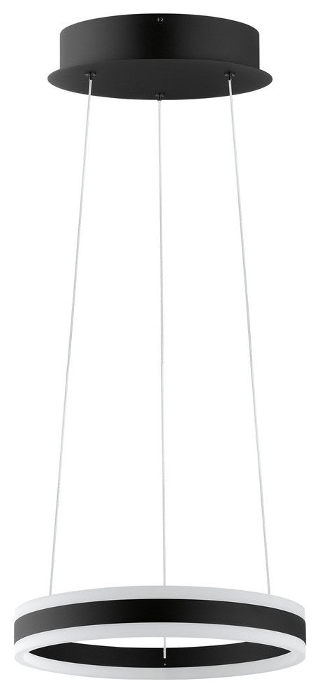 Tonarella 2-Light Ring Pendant, Black